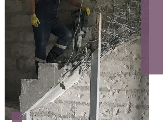 Демонтаж металлических и бетонных лестниц в Якутске