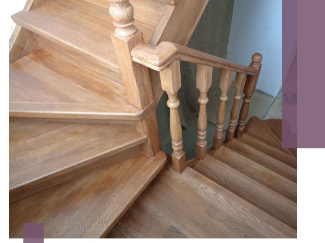 Дубовые лестницы под ключ в Якутске: изготовление и монтаж