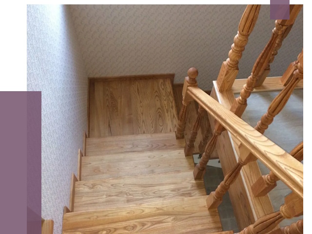 Сосновые лестницы в Якутске под ключ от 8228 руб.  | ПРОЛЁТ-Ктс