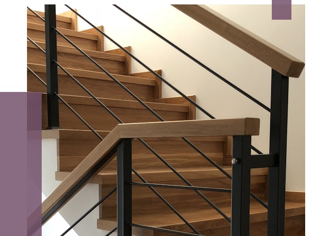 Обшивка металлической лестницы деревом в Якутске от 4426 руб.