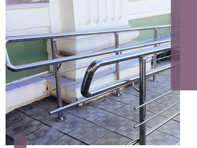 Ограждения пандусов из металла и нержавейки в Якутске