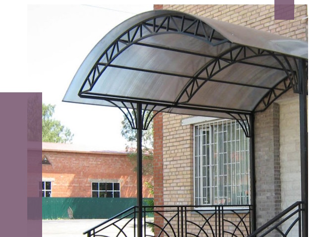 Металлические навесы и козырьки в Якутске от 13019 руб.