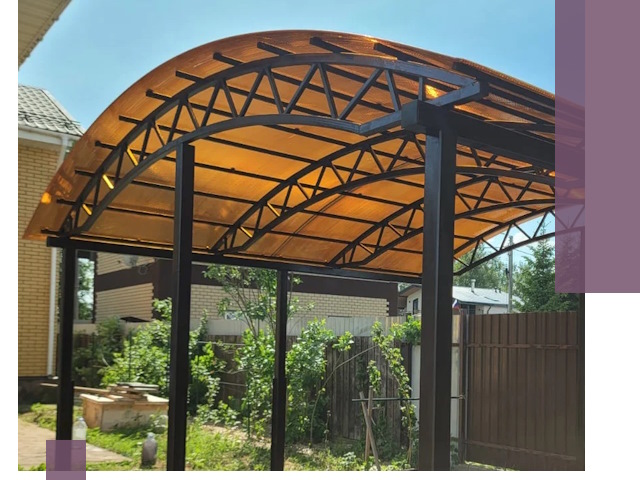 Изготовление навесов под ключ в Якутске из качественных материалов