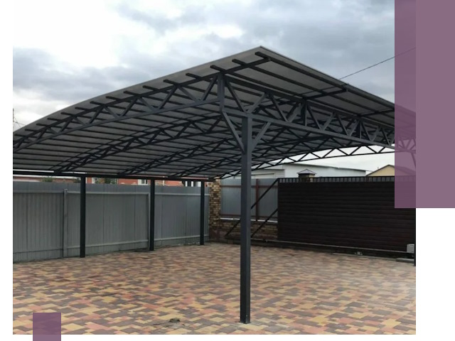 Недорогие навесы под ключ в Якутске — изготовление и монтаж