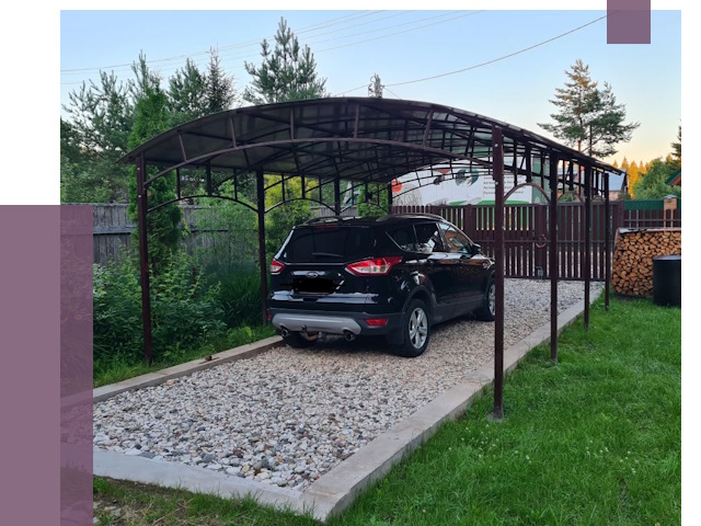 Навесы для автомобиля в Якутске от 13383 руб.  | ПРОЛЁТ-Ктс