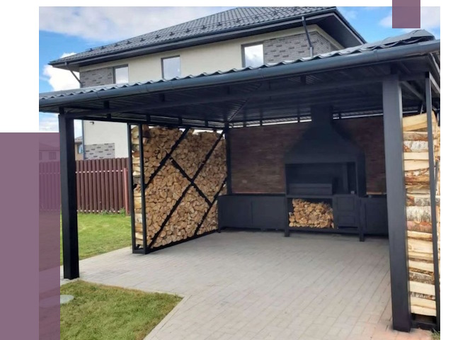 Навесы для барбекю в Якутске от 12967 руб. под ключ | ПРОЛЁТ-Ктс