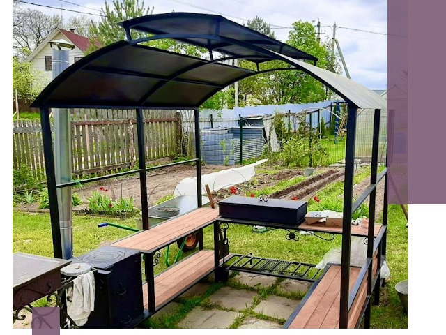 Навесы для барбекю в Якутске: изготовление, монтаж и демонтаж