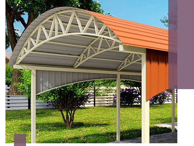 Навесы из профнастила под ключ в Якутске — установка и монтаж