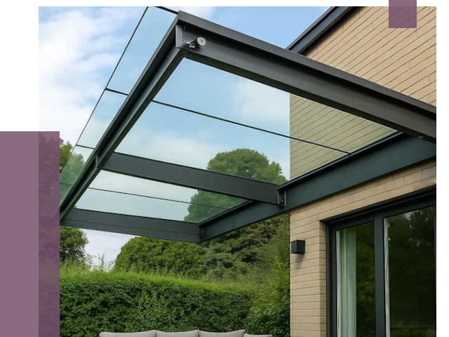 Стеклянные навесы и козырьки в Якутске от 12498 руб.