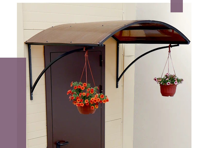 Козырьки над входом в Якутске от 15102 руб.  | ПРОЛЁТ-Ктс