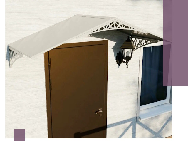 Металлические козырьки на входы и террасы в Якутске