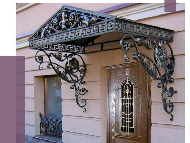Кованые козырьки в Якутске под ключ от 12967 руб. — ПРОЛЁТ