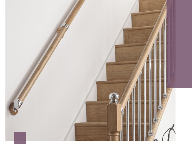 Пристенные поручни из стали и нержавейки под монтаж в Якутске